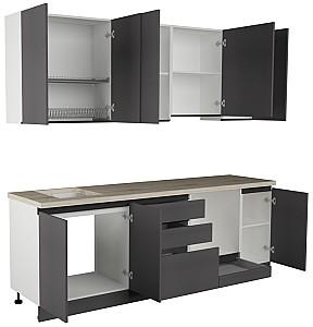 Set mobila bucatarie ArtFlame Gola 2.4 m Storm Grey(Gri)