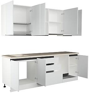 Set mobila bucatarie ArtFlame Gola 2.4 m White(Alb)