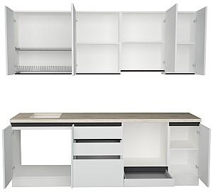 Set mobila bucatarie ArtFlame Gola 2.4 m White(Alb)