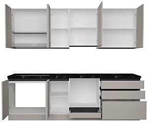 Set mobila bucatarie ArtFlame Gola 2.6 m New Grey(Bej)