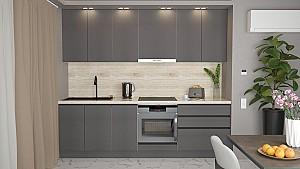 Set mobila bucatarie ArtFlame Gola 2.6 m Storm Grey(Gri)