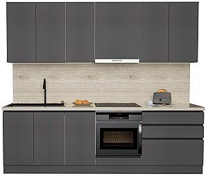 Set mobila bucatarie ArtFlame Gola 2.6 m Storm Grey(Gri)