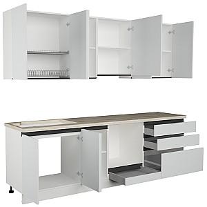 Set mobila bucatarie ArtFlame Gola 2.6 m White(Alb)