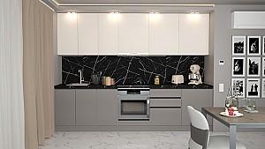 Set mobila bucatarie ArtFlame Gola 3 m Cream(Bej)/Stone Grey(Gri)