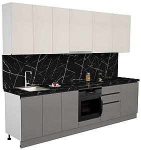 Set mobila bucatarie ArtFlame Gola 3 m Cream(Bej)/Stone Grey(Gri)