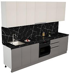 Set mobila bucatarie ArtFlame Gola 3 m Cream(Bej)/Stone Grey(Gri)