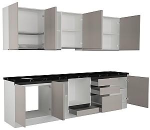 Set mobila bucatarie ArtFlame Gola 3 m New Grey(Bej)