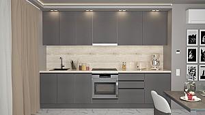 Set mobila bucatarie ArtFlame Gola 3 m Storm Grey(Gri)