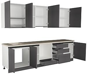 Set mobila bucatarie ArtFlame Gola 3 m Storm Grey(Gri)