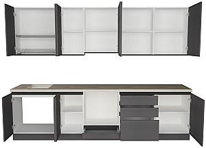 Set mobila bucatarie ArtFlame Gola 3 m Storm Grey(Gri)