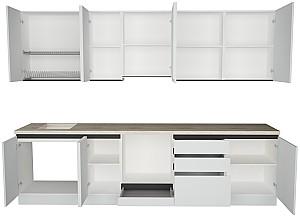 Set mobila bucatarie ArtFlame Gola 3 m White(Alb)