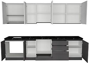 Set mobila bucatarie ArtFlame Gola 3 m White(Alb)/Storm Grey(Gri)