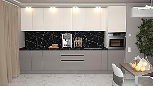 Set mobila bucatarie ArtFlame Gola 3.6 m Cream(Bej)/Stone Grey(Gri)