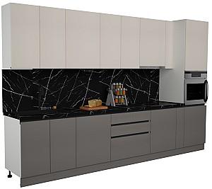 Set mobila bucatarie ArtFlame Gola 3.6 m Cream(Bej)/Stone Grey(Gri)