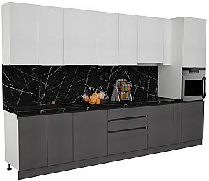 Set mobila bucatarie ArtFlame Gola 3.6 m White(Alb)/Storm Grey(Gri)