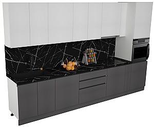 Set mobila bucatarie ArtFlame Gola 3.6 m White(Alb)/Storm Grey(Gri)