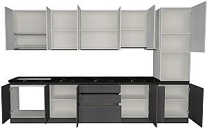 Set mobila bucatarie ArtFlame Gola 3.6 m White(Alb)/Storm Grey(Gri)