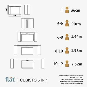 Masa ArtFlame Cubisto Maro 2.6m