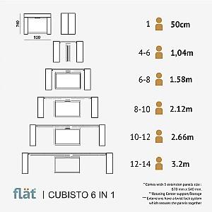 Masa ArtFlame Cubisto Alb 3.2m