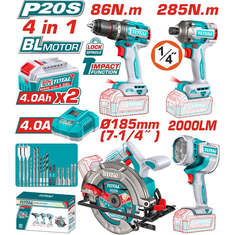 Set de scule electrice Total TOSLI251082