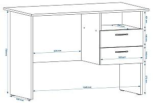 Masa de birou Pehotin Junior stejar sonoma