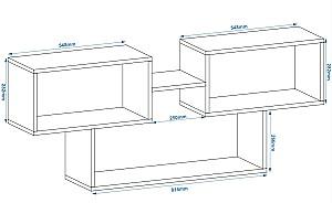 Raft de perete Pehotin P-4 stejar sonoma
