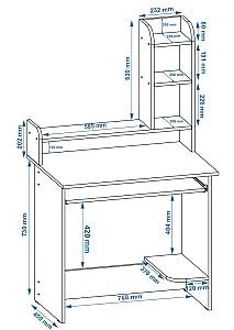 Masa pentru calculator Pehotin Practic stejar sonoma