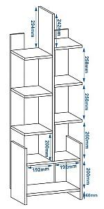 Etajera Pehotin P-9 stejar sonoma