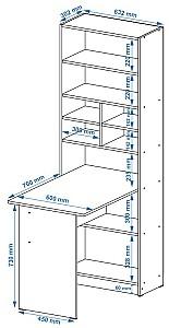 Masa de birou Pehotin Integral stejar sonoma