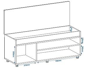 Dulap pentru incaltaminte Pehotin B-6 nuc/cafea