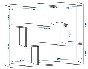 Raft de perete Pehotin P-5 stejar sonoma