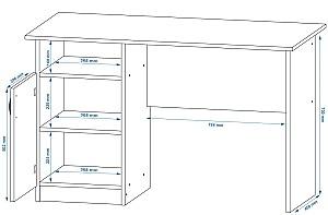 Masa de birou Pehotin Leon nuc