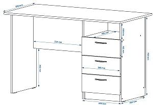 Masa de birou Pehotin Buclet stejar sonoma