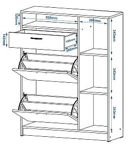 Dulap pentru incaltaminte Pehotin T-5 wenge