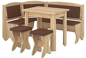 Coltar bucatarie Pehotin Imparatul Stejar Sonoma/Maro (fara masa si scaune)