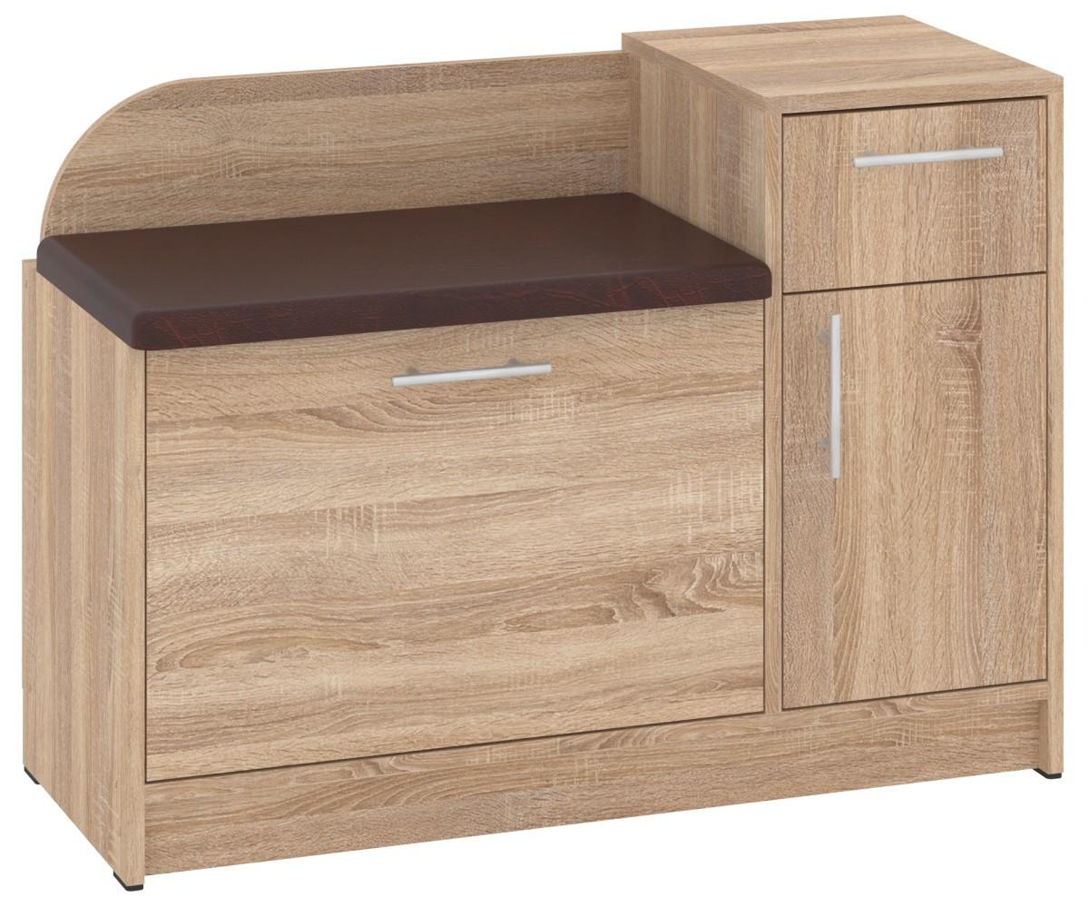 Dulap pentru incaltaminte Pehotin B-3 Stejar Sonoma/Maro