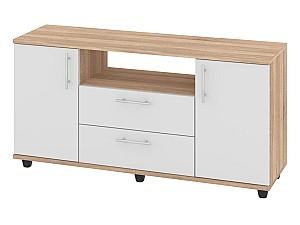 Tumba pentru televizor Pehotin Borneo Stejar Sonoma/Alb