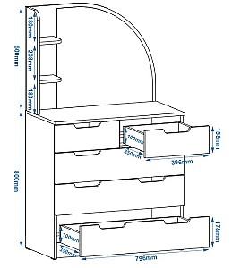 Masa de machiaj Pehotin Triumo-5 Stejar Taho