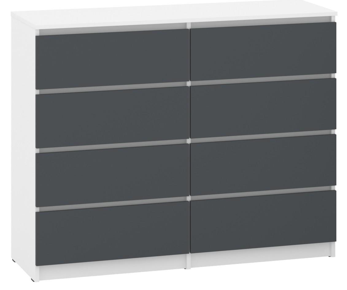 Comoda Pehotin NS-8 Alb / Antracit