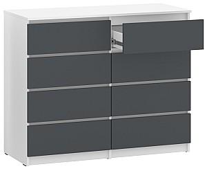 Comoda Pehotin NS-8 Alb / Antracit