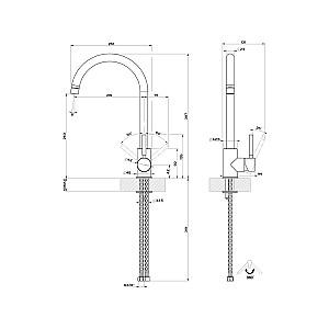 Robinet bucatarie Gessi NEUTRON Chrome 20570#031