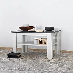 Masuta de cafea, reviste Fabrik Home Blanca Antracit(Gri)/Frasin Alb