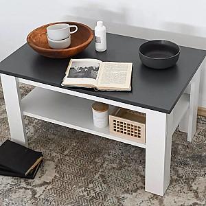 Masuta de cafea, reviste Fabrik Home Blanca Antracit(Gri)/Frasin Alb