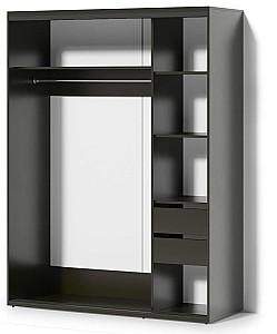 Dulap-cupe Fabrik Home Oslo 1600 (1 oglinda) Bazalt (Negru)