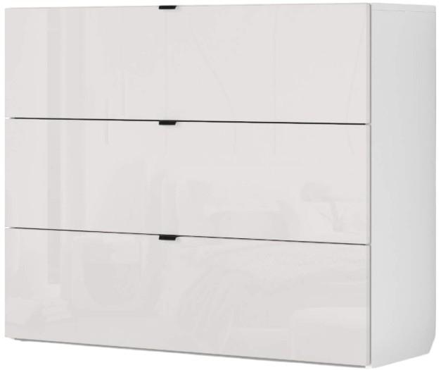 Comoda Fabrik Home Hardy 3S Frasin Alb / Alb Lucios