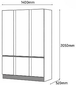 Dulap Fabrik Home Basic 1400 16 mm Alb / Cașmir