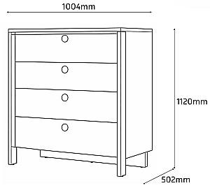 Comoda Fabrik Home Clay 4S Gri
