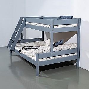 Pat copii MobiCasa Mira 80/120x200 Gri