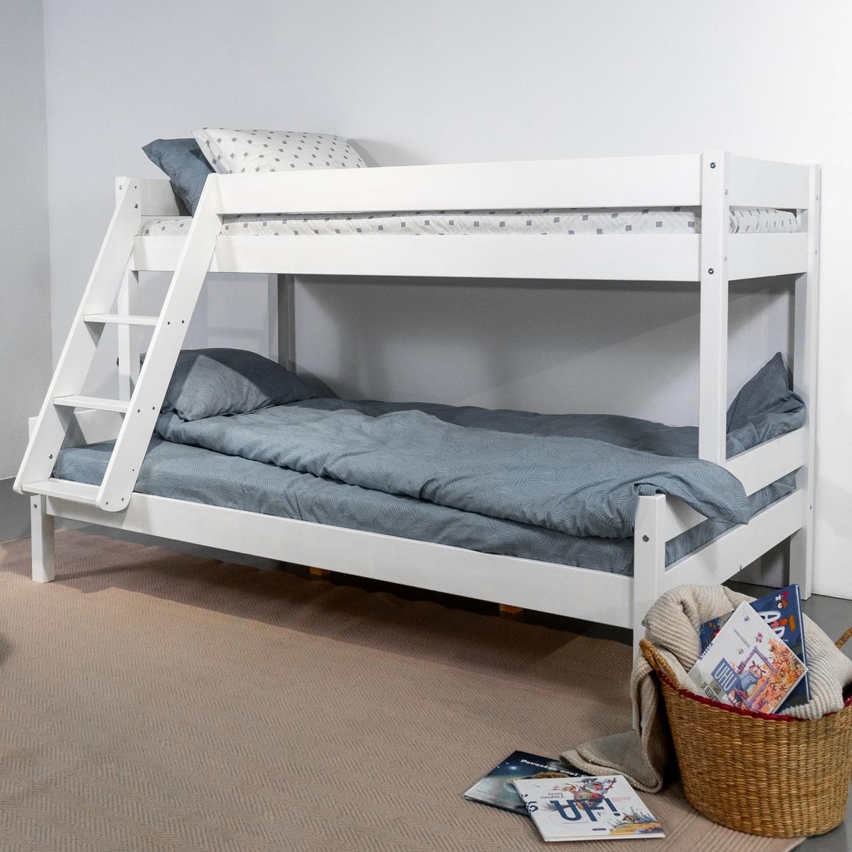 Pat copii MobiCasa Mira White 80/120x200