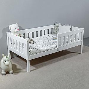 Pat copii MobiCasa Alvin 80x160 Alb